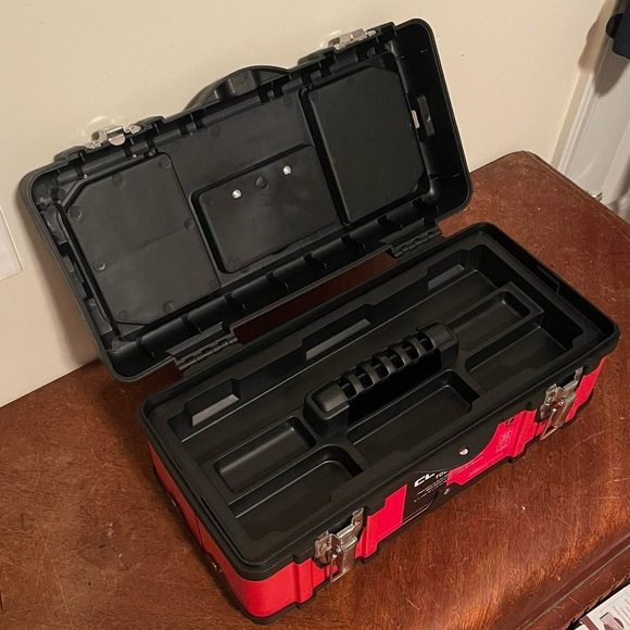 Corebilt 16" Red and Black Wide Tool Box - Picture 5 of 7